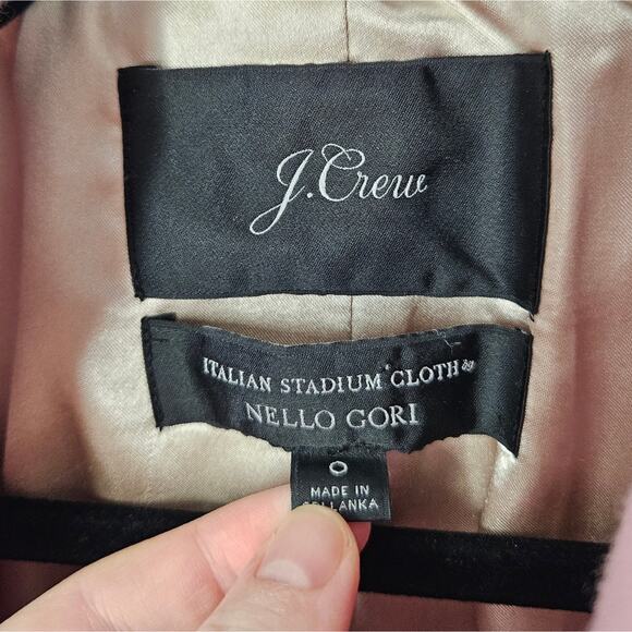 J Crew Pink Italian Stadium Cloth Wool Blend Cocoon Coat 0 - Picture 10 of 10